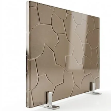 Vidrio de obra bronce diseño tapiz